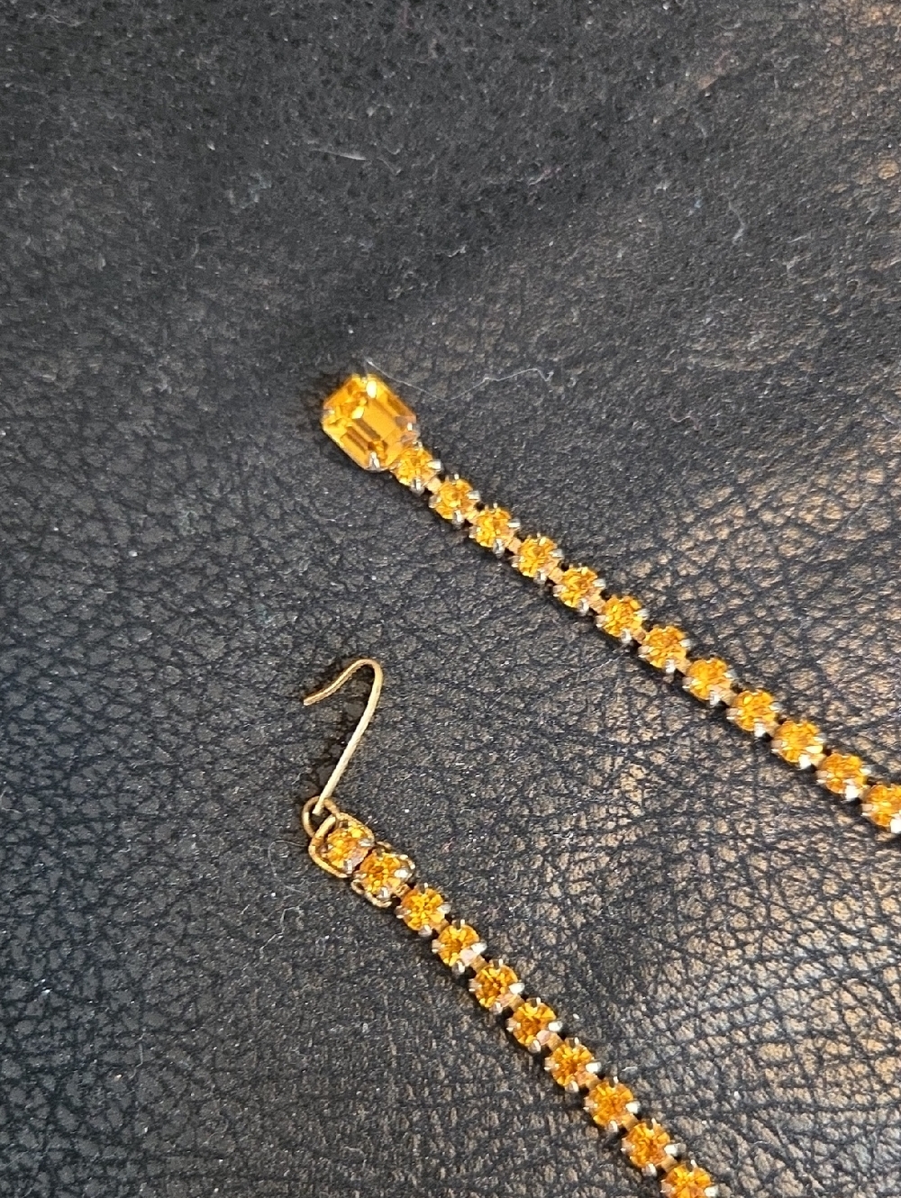 Vintage Amber Crystal Statement Necklace  Stunning Piece - - Picture 4 of 10